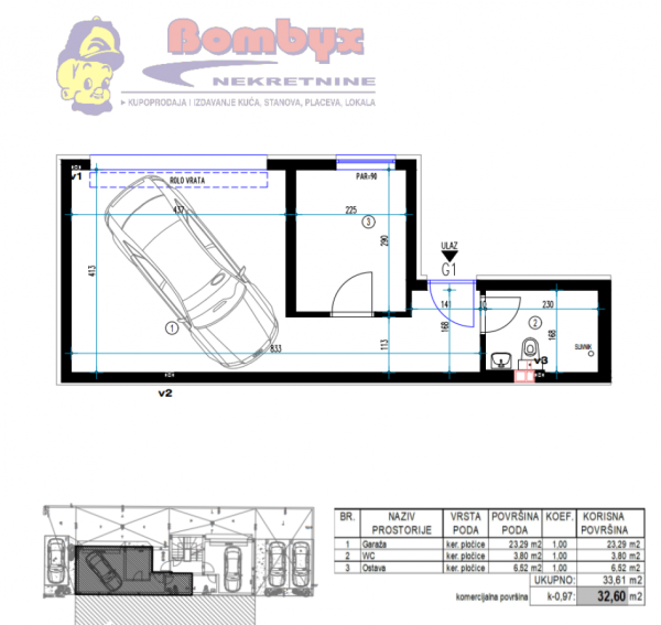Slika 1 - Jednoiposoban stan na prodaju, 33m2, 58.000€
