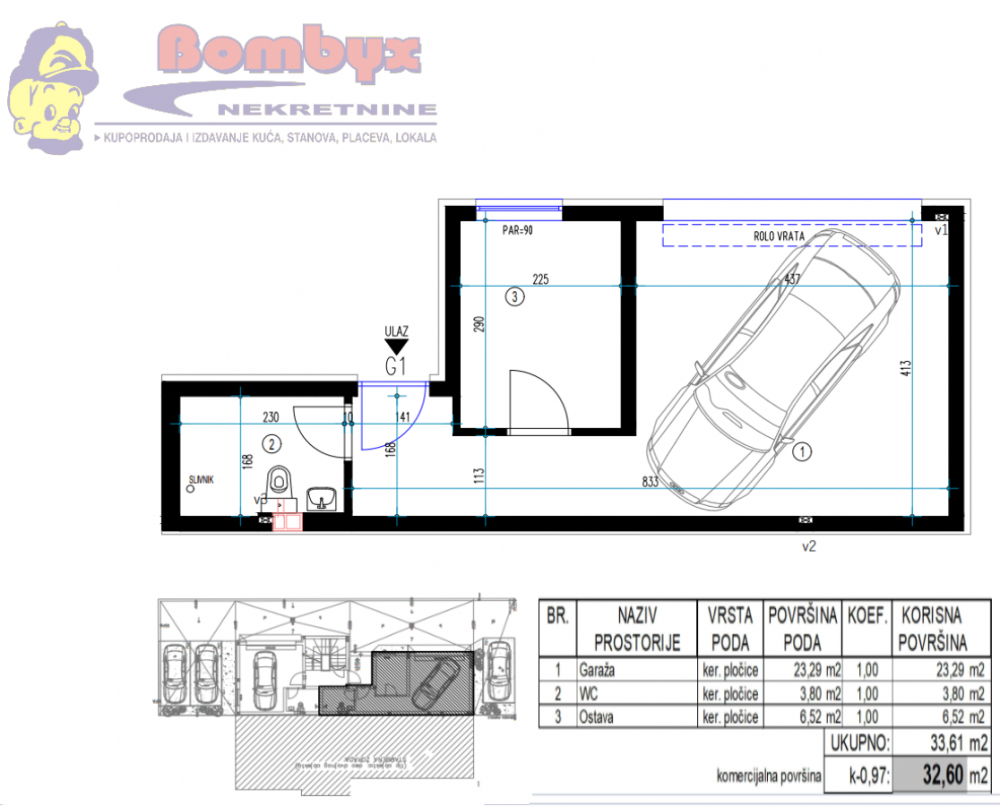 Slika 2 - Jednoiposoban stan na prodaju, 33m2, 58.000€