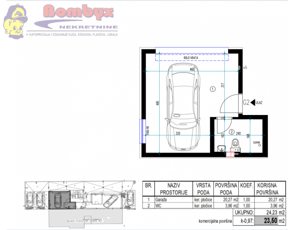 Slika 2 - Jednosoban stan na prodaju, 24m2, 42.800€
