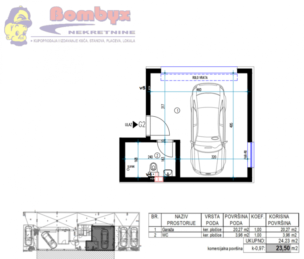 Slika 1 - Jednosoban stan na prodaju, 24m2, 42.800€