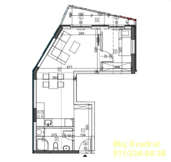 Glavna slika -Jednoiposoban stan na prodaju, 46m2, 161.500€
