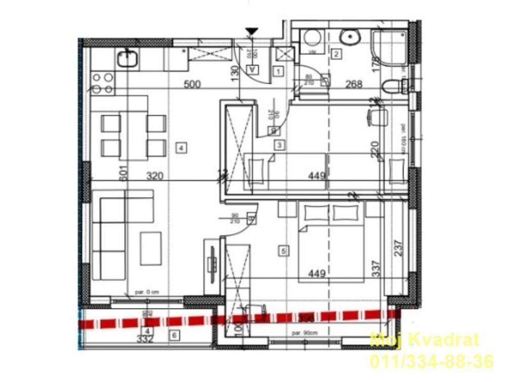 Glavna slika -Dvoiposoban stan na prodaju, 54m2, 190.000€
