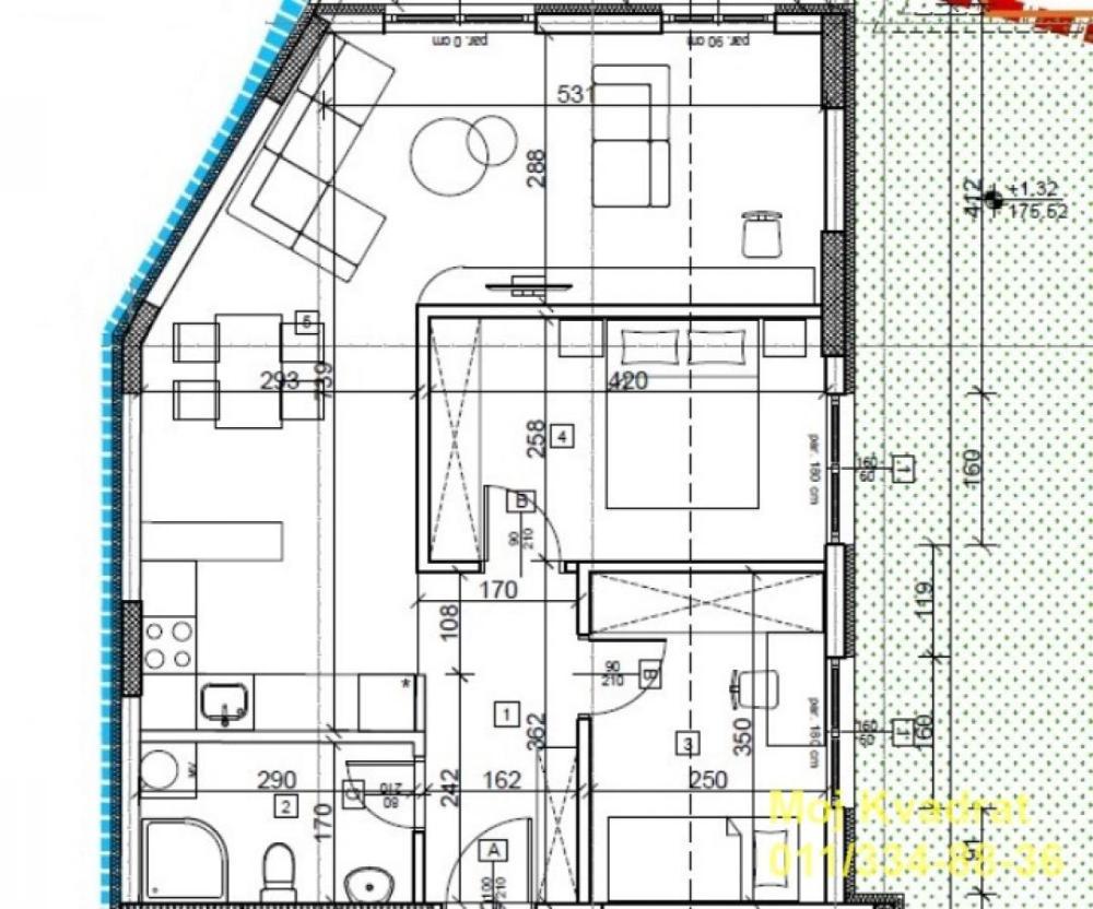 Glavna slika -Dvosoban stan na prodaju, 67m2, 232.800€