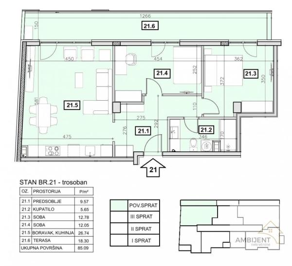 Slika 10 - Trosoban stan na prodaju, 85m2, 280.797€