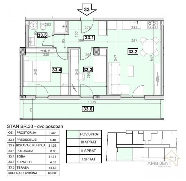 Slika 10 - Dvoiposoban stan na prodaju, 66m2, 220.704€