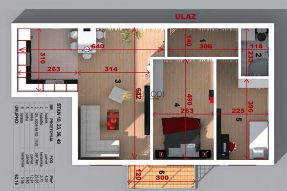 Slika 6 - Trosoban stan na prodaju, 62m2, 190.000€