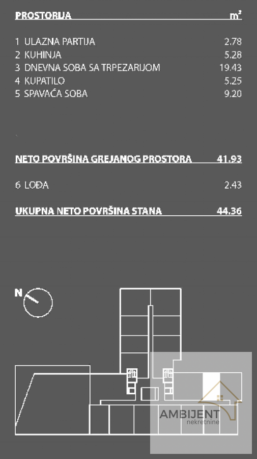 Slika 5 - Jednoiposoban stan na prodaju, 44m2, 177.440€