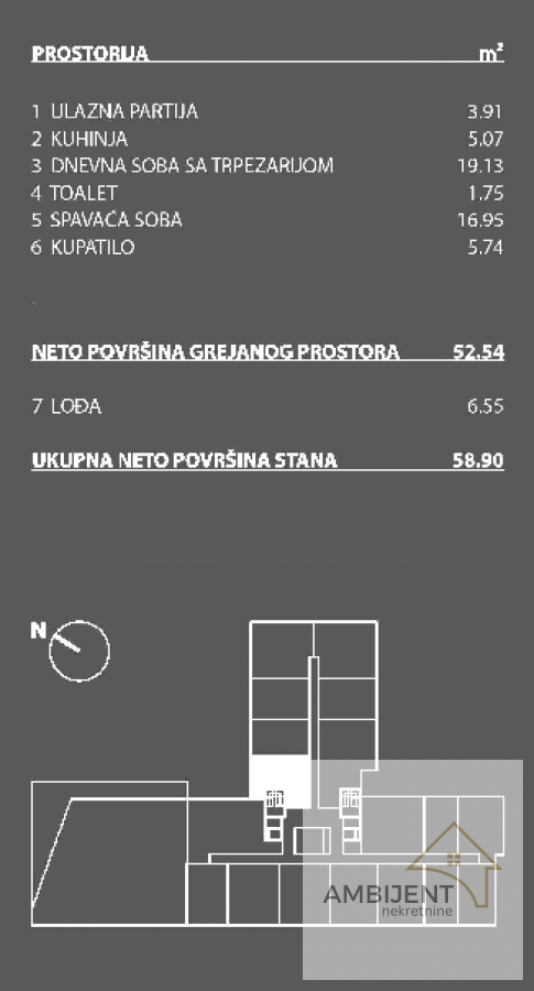 Slika 5 - Dvosoban stan na prodaju, 58m2, 207.917€