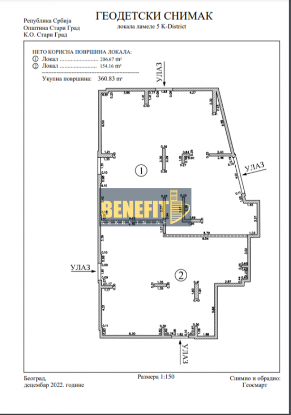 Slika 1 -  Lokal na prodaju, 154m2, 924.960€
