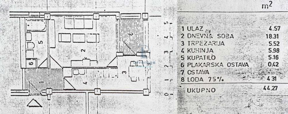 Slika 9 - Gandijeva, Jednoiposoban stan za izdavanje, 44m2, 500€