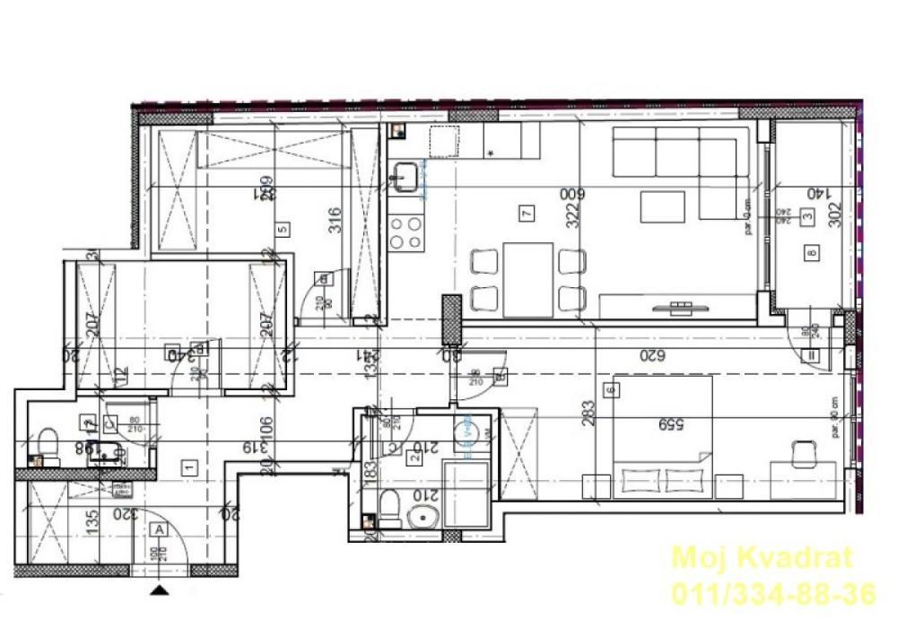 Glavna slika -Trosoban stan na prodaju, 75m2, 285.000€