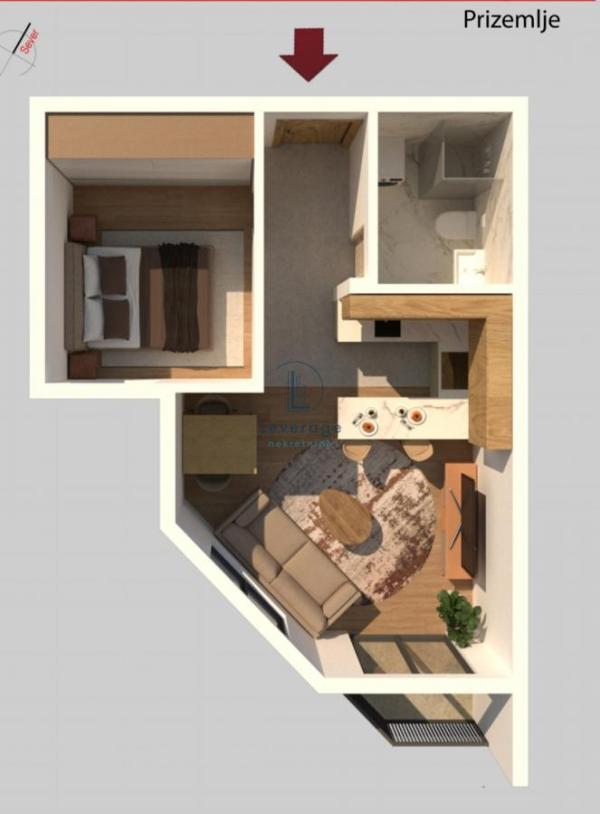Slika 1 - Jednoiposoban stan na prodaju, 35m2, 53.550€