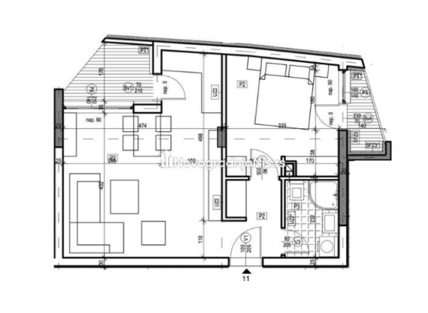 Glavna slika -Jednoiposoban stan na prodaju, 46.74m2, 92.140€