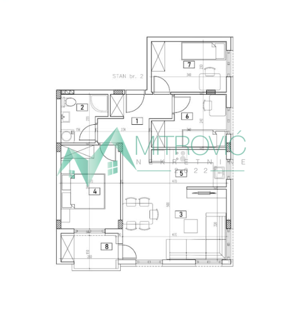 Glavna slika -Četvorosoban stan na prodaju, 62m2, 150.000€