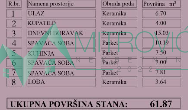 Slika 1 - Četvorosoban stan na prodaju, 62m2, 150.000€