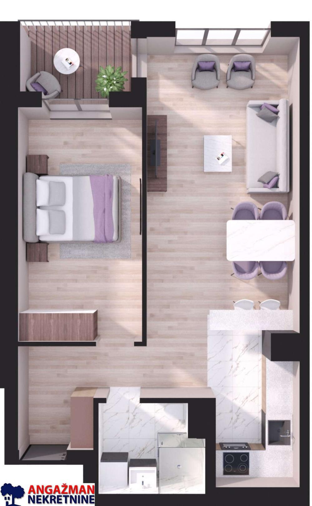 Glavna slika -Dvosoban stan na prodaju, 57m2, 169.134€