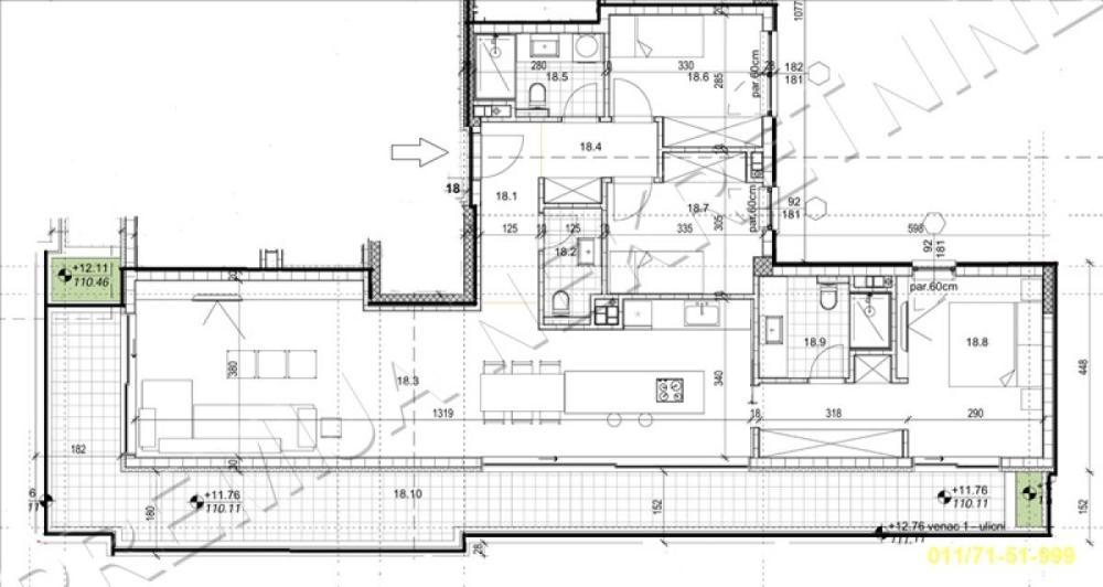 Glavna slika -Karpoševa, Četvoroiposoban stan na prodaju, 130m2, 500.500€