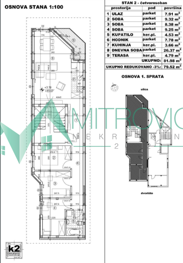 Glavna slika -Četvorosoban stan na prodaju, 80m2, 186.000€
