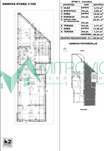 Glavna slika -Trosoban stan na prodaju, 65m2, 151.000€