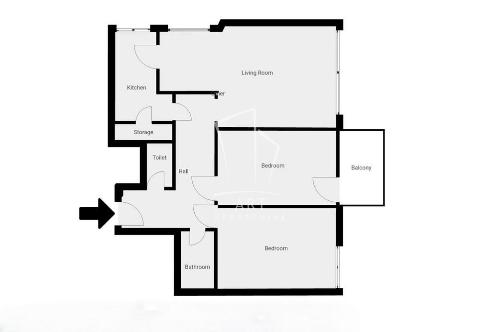 Slika 1 - Vrtlarska, Trosoban stan na prodaju, 64m2, 180.000€