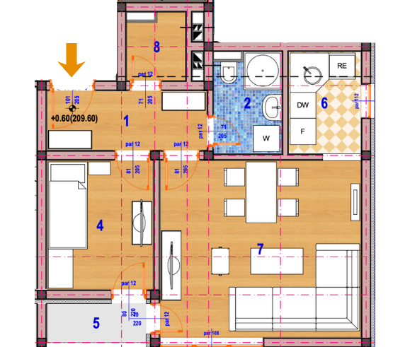 Glavna slika -Jednoiposoban stan na prodaju, 42.37m2, 74.150€
