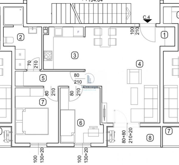 Slika 4 - Teodora Mirijevskog, Dvoiposoban stan na prodaju, 60m2, 148.035€