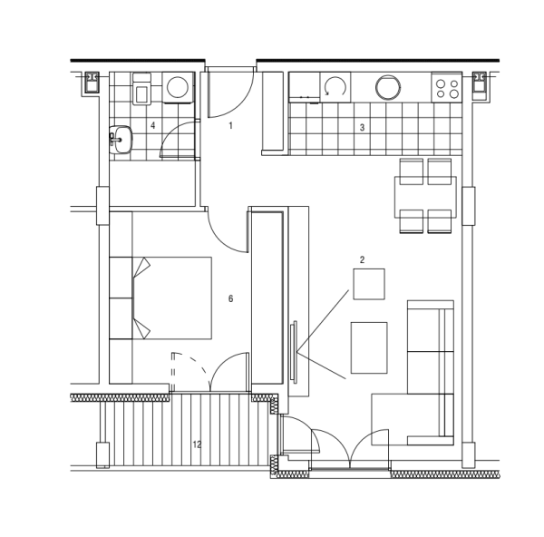 Glavna slika -U blizini Pravnog fakulteta, Dvosoban stan na prodaju, 48.66m2, 124.080€