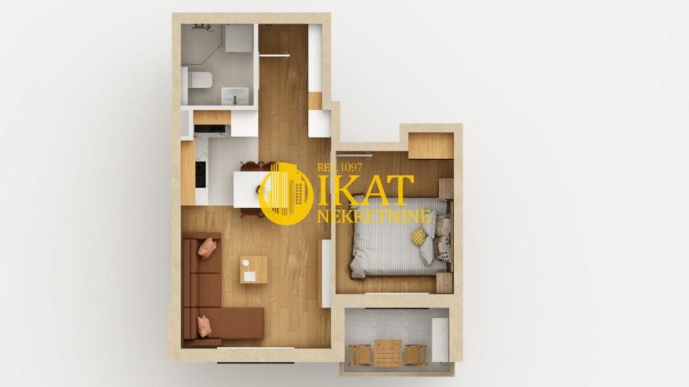Slika 2 - Cvetanova Ćuprija, Jednoiposoban stan na prodaju, 34m2, 77.073€