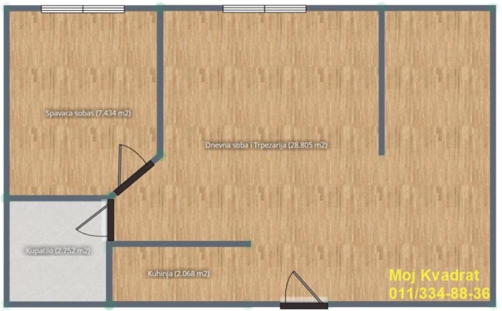 Slika 10 - Jednoiposoban stan na prodaju, 44m2, 120.000€