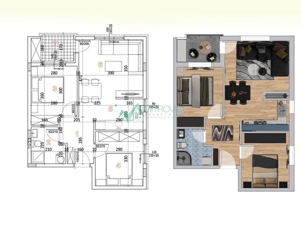 Glavna slika -Dvoiposoban stan na prodaju, 53m2, 120.100€
