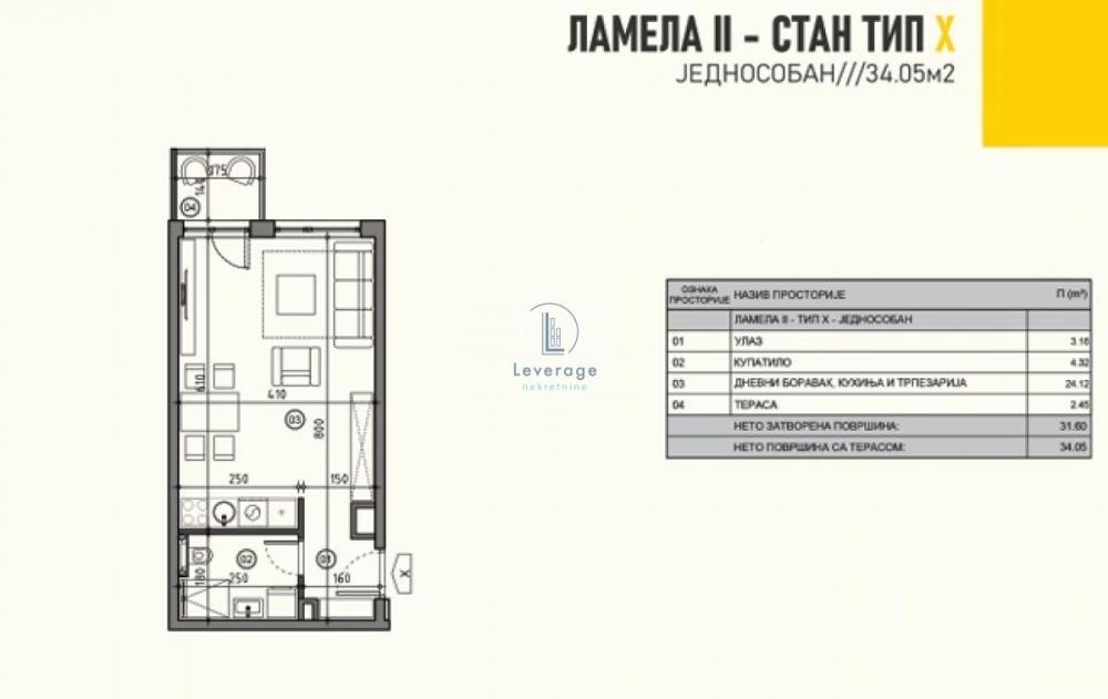 Slika 6 - Jednosoban stan na prodaju, 34m2, 102.150€
