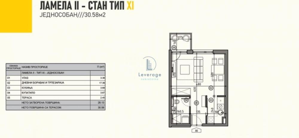 Slika 6 - Jednosoban stan na prodaju, 30m2, 91.740€