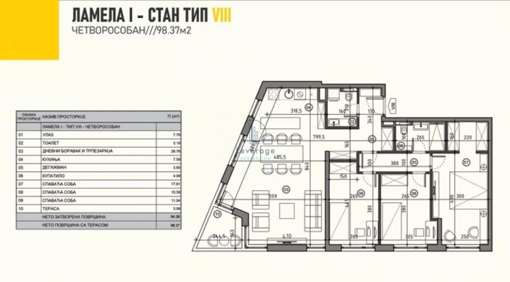Slika 6 - Trosoban stan na prodaju, 98m2, 295.110€
