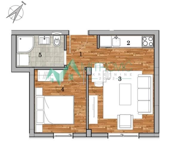 Glavna slika -Jednoiposoban stan na prodaju, 33m2, 98.571€