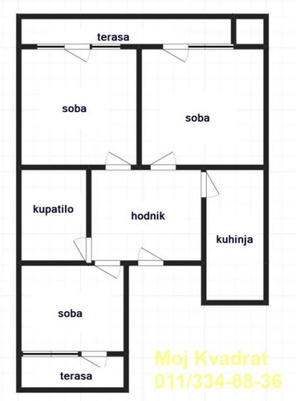 Slika 6 - Trosoban stan na prodaju, 59m2, 160.000€