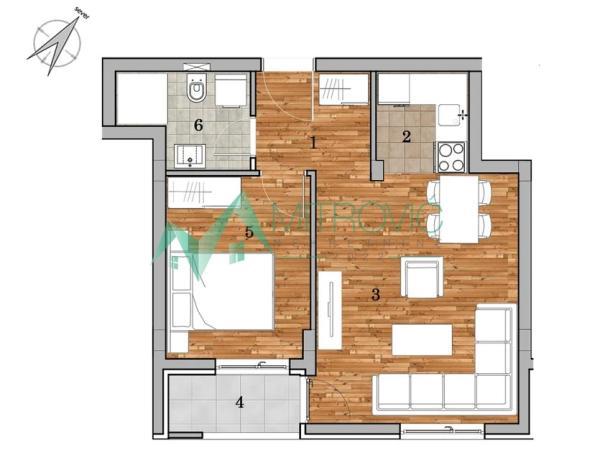 Glavna slika -Dvosoban stan na prodaju, 42m2, 123.060€