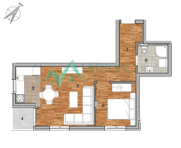 Glavna slika -Dvosoban stan na prodaju, 44m2, 129.463€