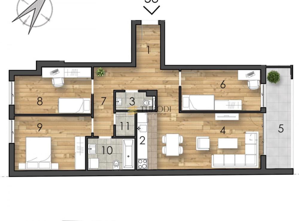 Slika 6 - Četvorosoban stan na prodaju, 92m2, 224.000€