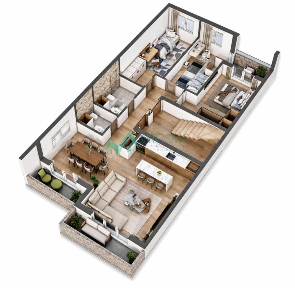 Glavna slika -Četvorosoban stan na prodaju, 97m2, 198.790€