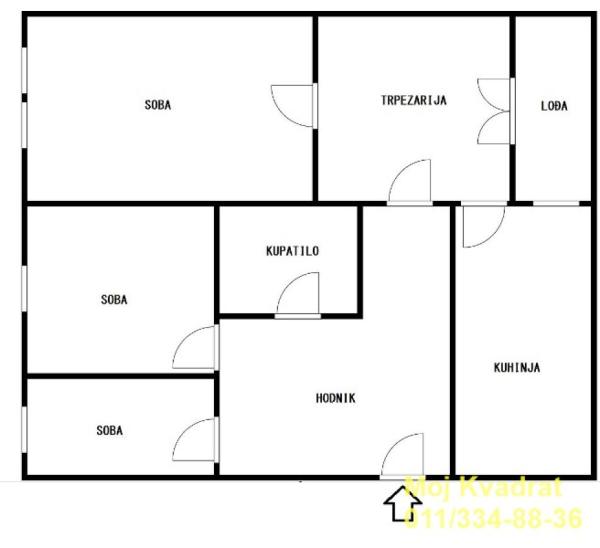 Slika 2 - Trosoban stan na prodaju, 76m2, 210.000€