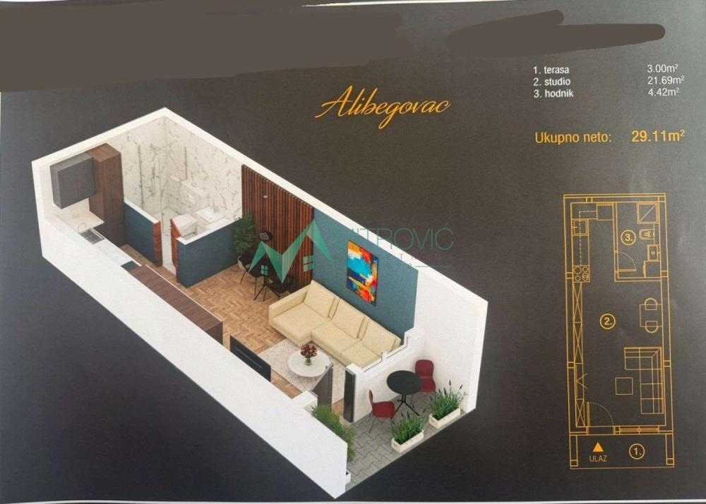 Glavna slika - Stan na prodaju, 29m2, 43.479€