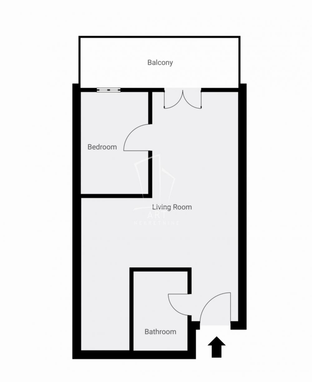 Slika 1 - Rudi Čajaveca, Jednoiposoban stan na prodaju, 23m2, 61.000€