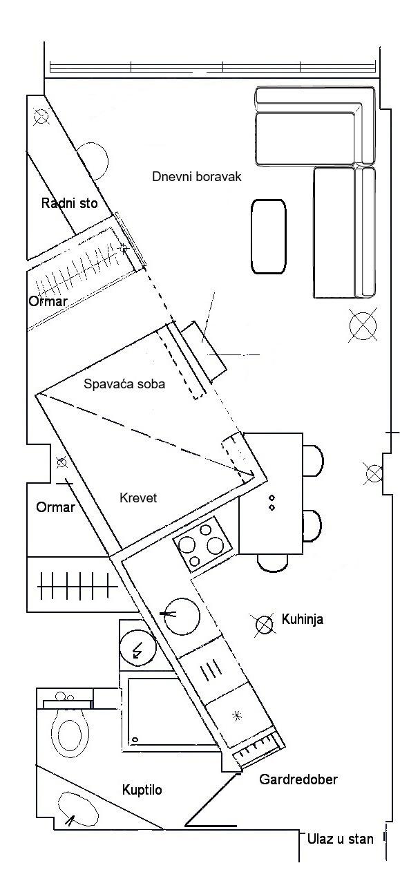 Slika 9 - Pariske komune, Jednoiposoban stan za izdavanje, 34m2, 500€