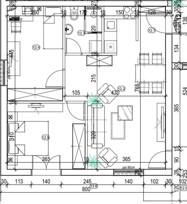 Slika 2 - Milorada Ruvidića, Trosoban stan na prodaju, 59m2, 153.400€