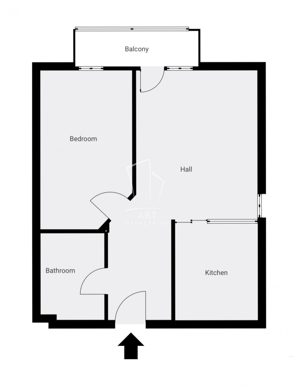 Slika 1 - Miljana Miljanića, Dvosoban stan na prodaju, 54m2, 155.000€