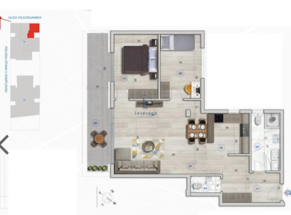 Slika 2 - Vojvođanska, Dvoiposoban stan na prodaju, 75m2, 240.000€