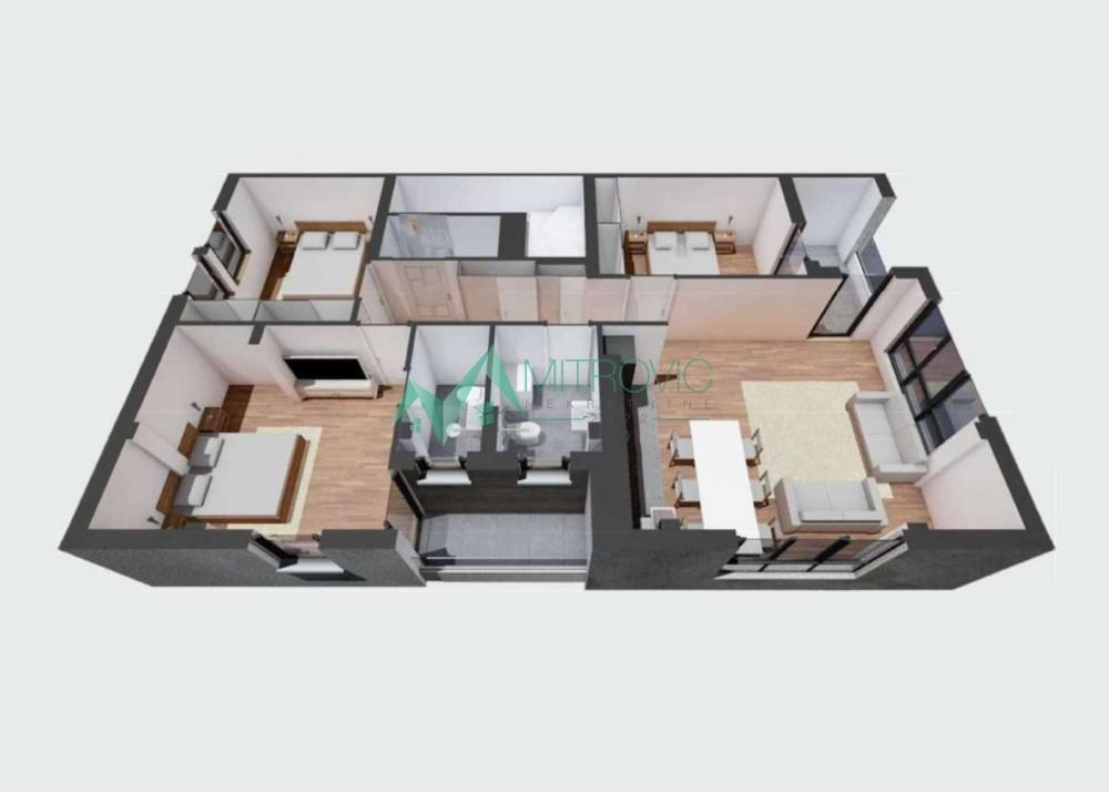 Glavna slika -Četvorosoban stan na prodaju, 82m2, 232.256€
