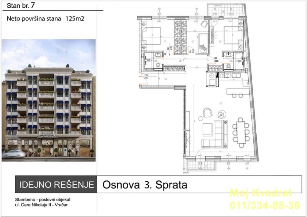 Slika 10 - Troiposoban stan za izdavanje, 125m2, 3.200€