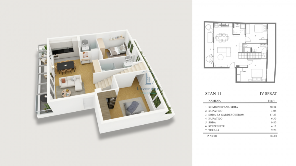 Slika 1 - Četvorosoban stan na prodaju, 80m2, 240.240€