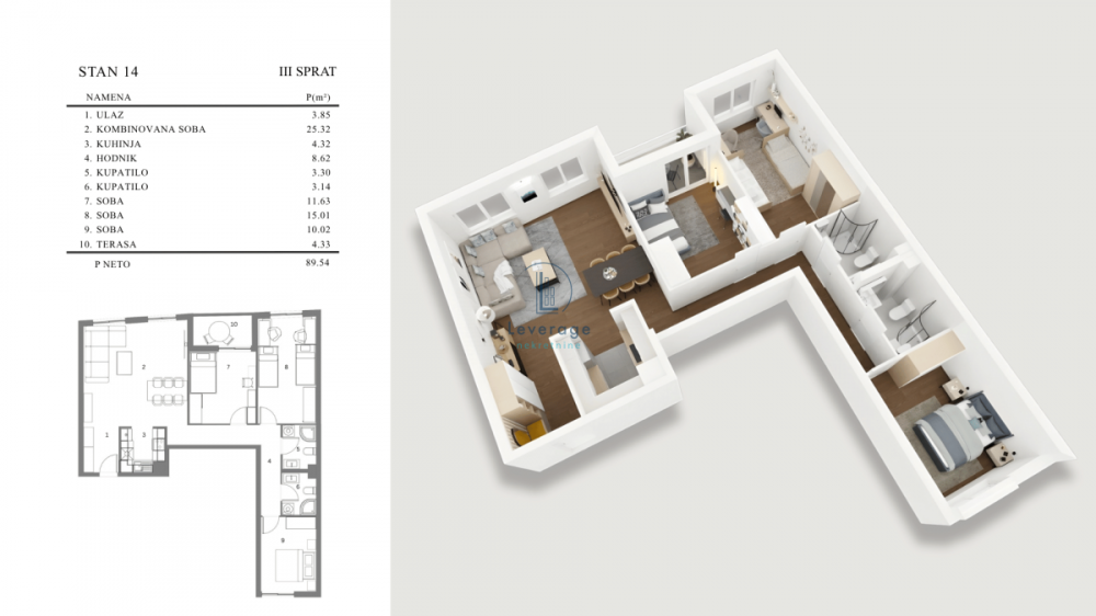 Slika 2 - Četvorosoban stan na prodaju, 89m2, 268.500€